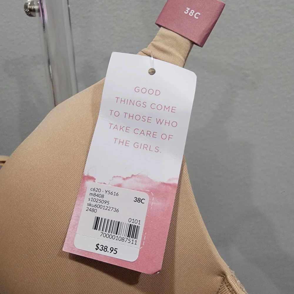 Cacique Beige Lightly Padded T-Shirt Bra - Picture 3 of 3